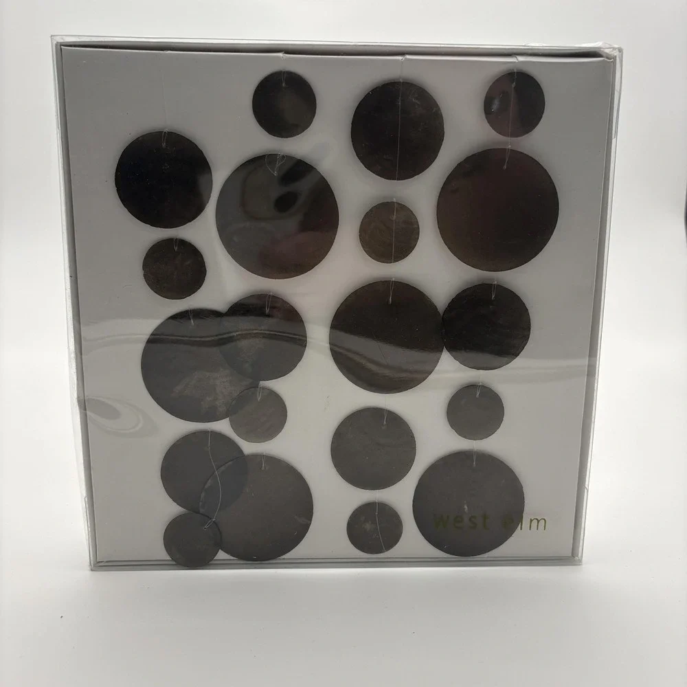 West Elm Abstract Circles Print Small Brown Modern Geometric Wall Art‎ Decor